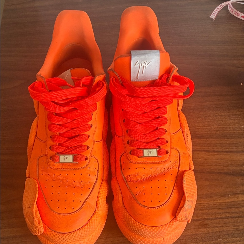 Giuseppe Zanotti Vibrant Orange Sneakers